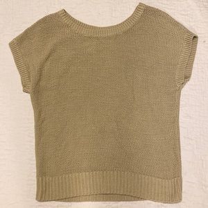 Tan knit short sleeve